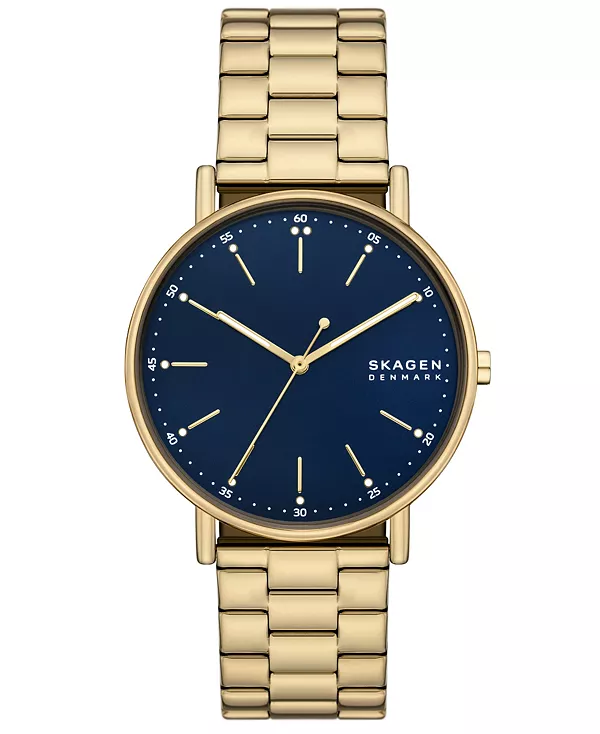 

Мужские фирменные золотые часы из нержавеющей стали, 40 мм Skagen, gold