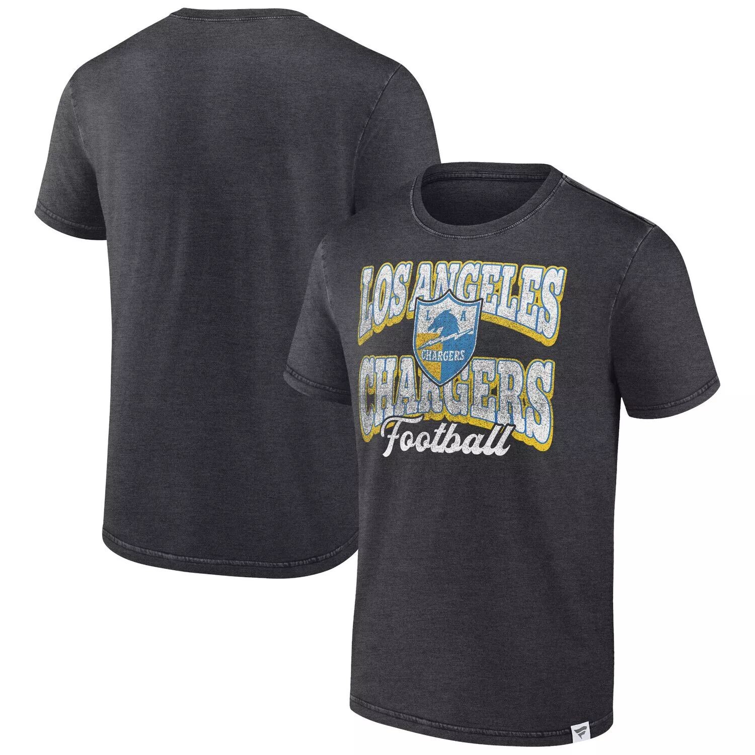 

Мужская футболка с логотипом Heather Charcoal Los Angeles Chargers Force Out Fanatics