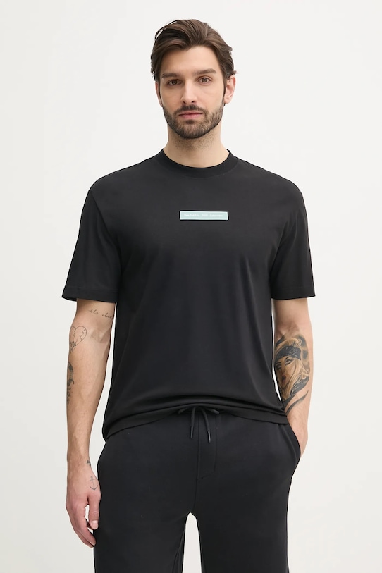 

Хлопковая футболка Calvin Klein Jeans, черный