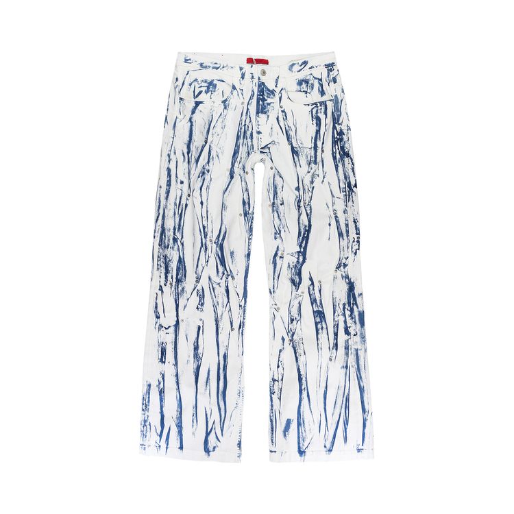 

Джинсы KUSIKOHC Denim Washed Relaxed-Fit Jeans 'White', белый