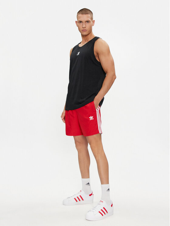 Пляжные шорты Originals Adicolor 3-Stripes Swim Shorts H44768 Adidas, красный — фото 2