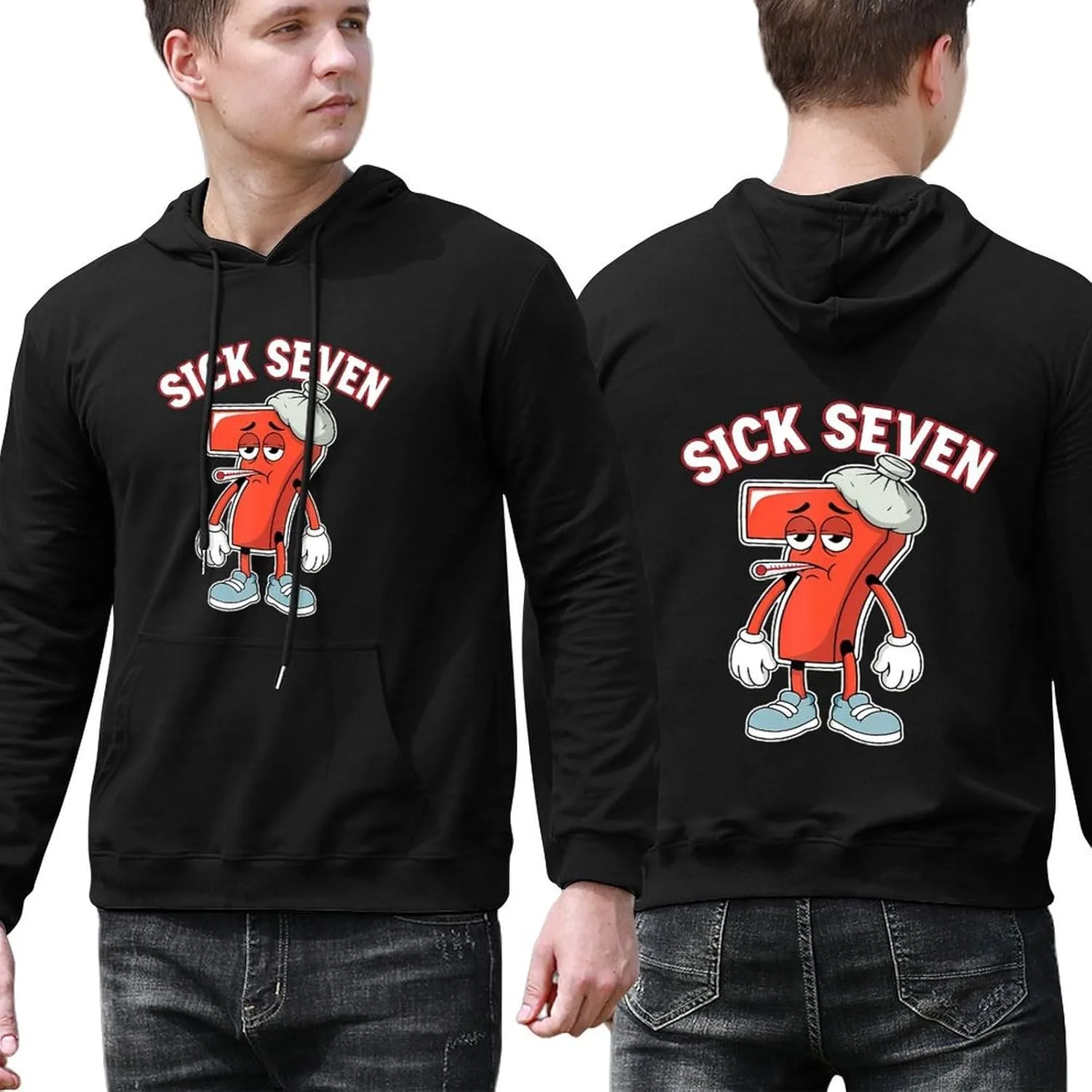 Толстовка Sick Seven 67 Meme Six Seven с карманом — фото 3