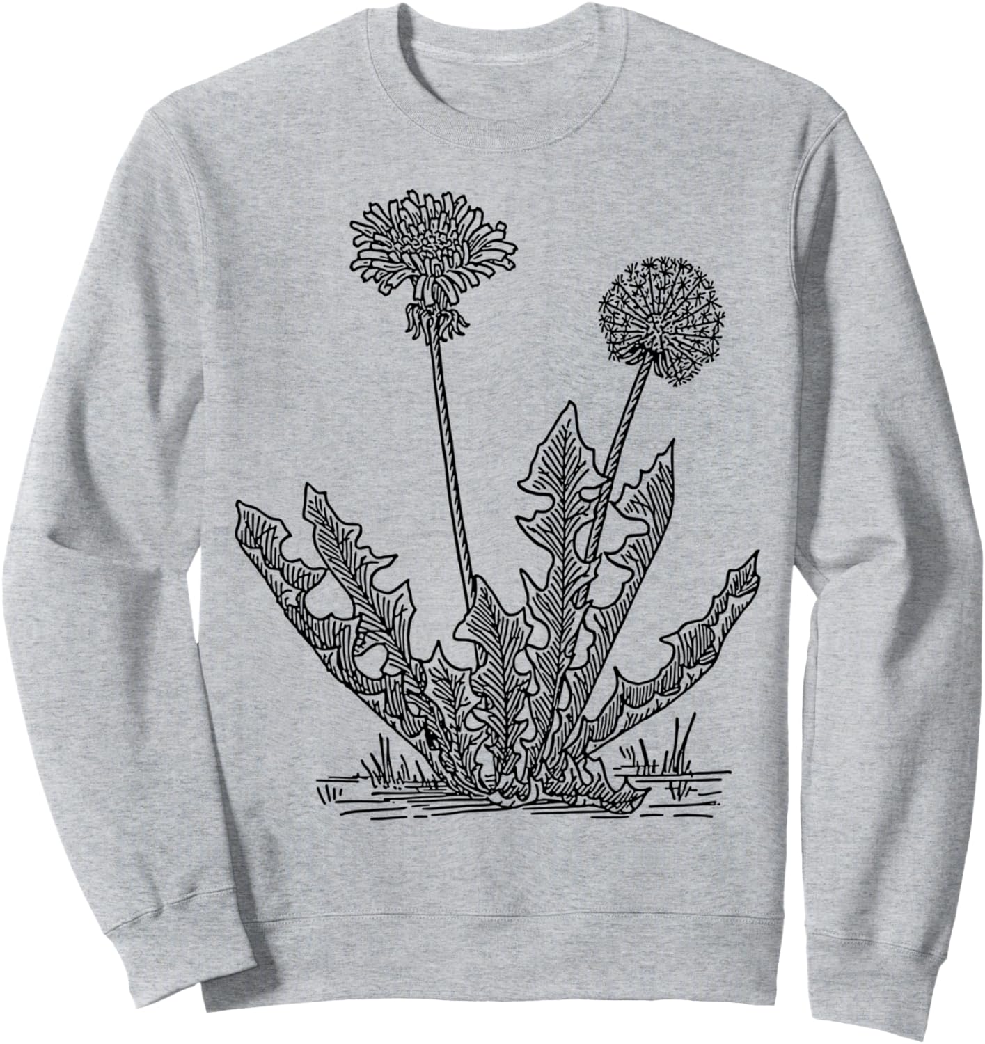 

Толстовка с изображением цветка одуванчика Fashion Tees, серый
