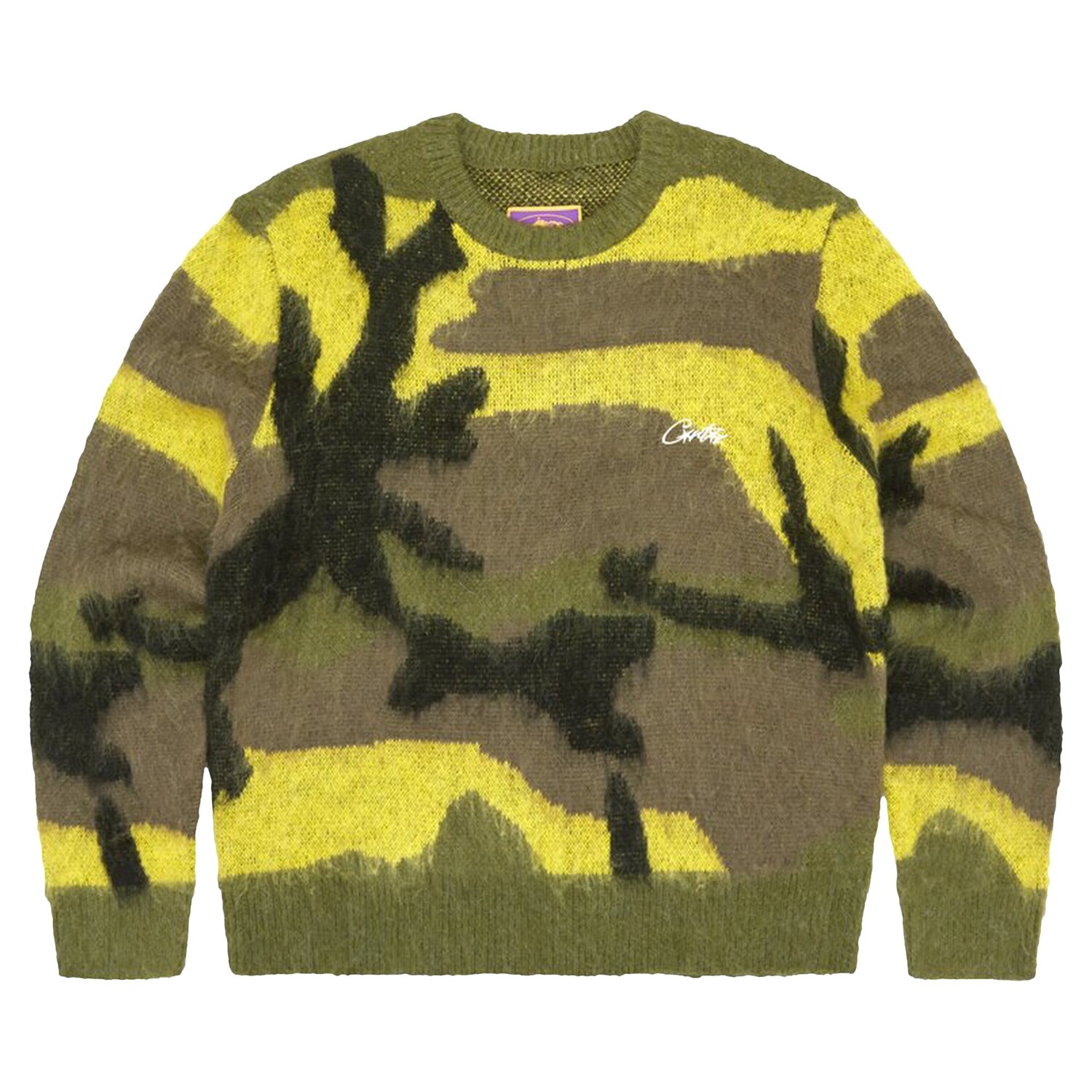 

Вязаный свитер Corteiz из мохера Gutta Camo