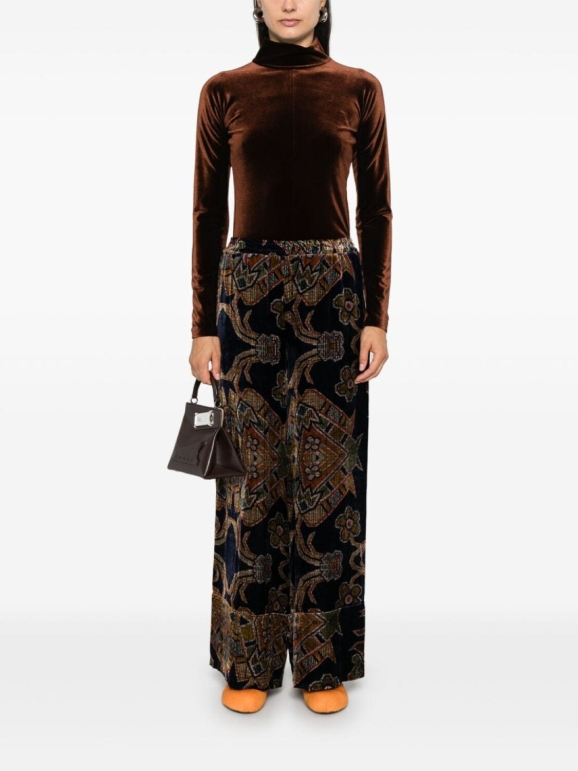 

Forte Forte бархатный топ, коричневый