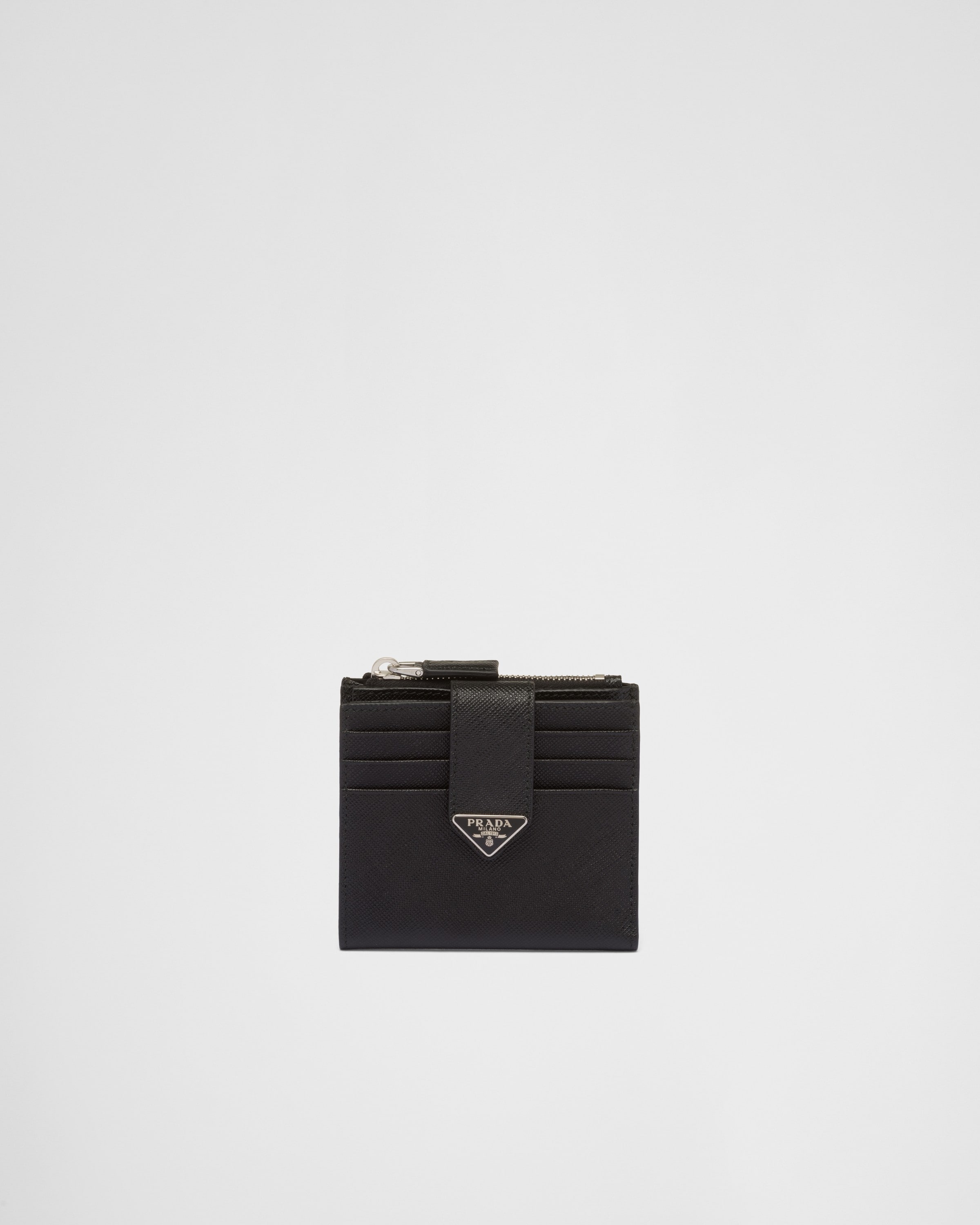 

Кардхолдер из сафьяновой кожи Prada, черный
