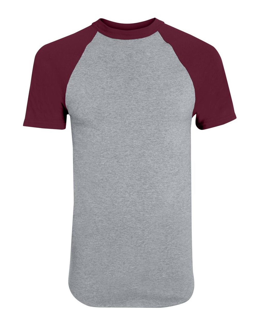 

Бейсбольная футболка с коротким рукавом Augusta Sportswear, цвет athletic heather/ maroon