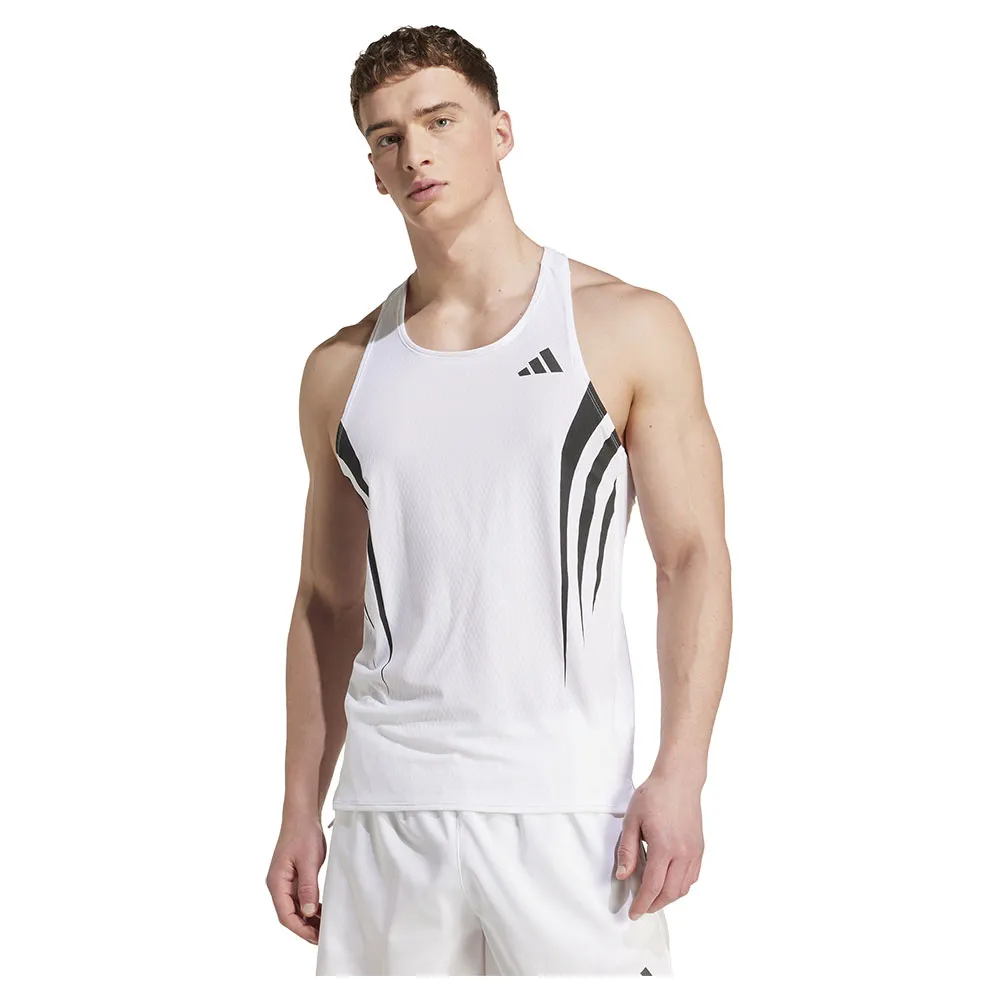 

Футболка без рукавов adidas Adizero Archive Running, белый