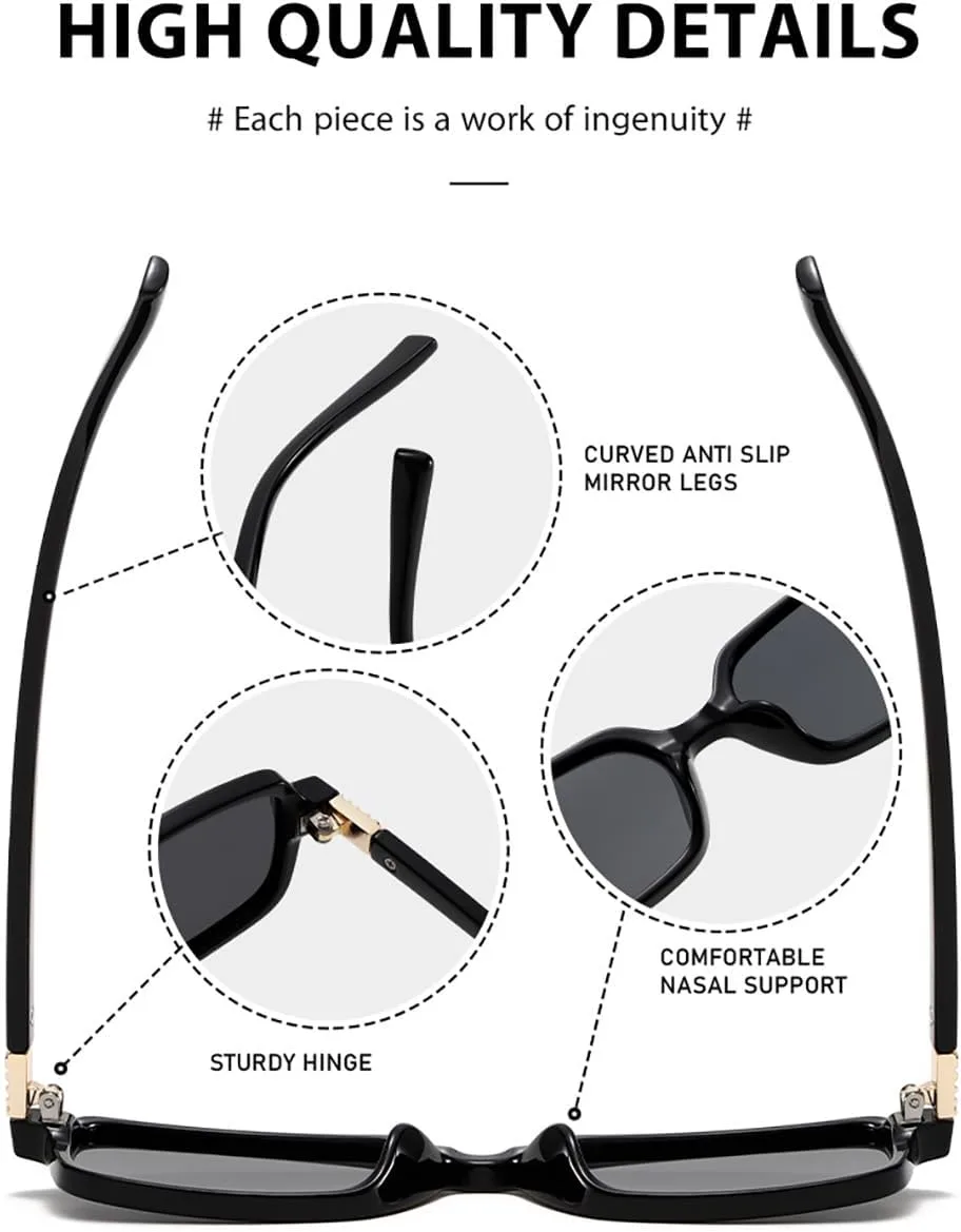 

HYLLE Ретро прямоугольные модные солнцезащитные очки для женщин, винтажные, маленькие, в стиле 90-х, забавные квадратные солнцезащитные очки, Black/Brown