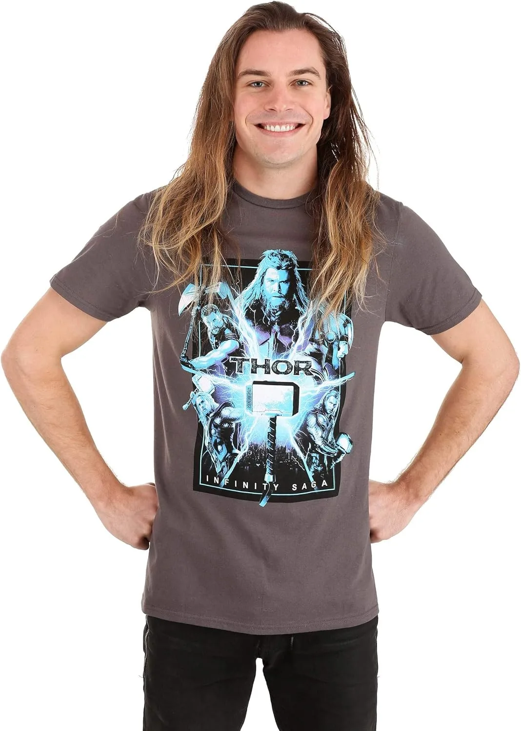 

Футболка Marvel Saga Thor Adult Charcoal Mad Engine Global, LLC