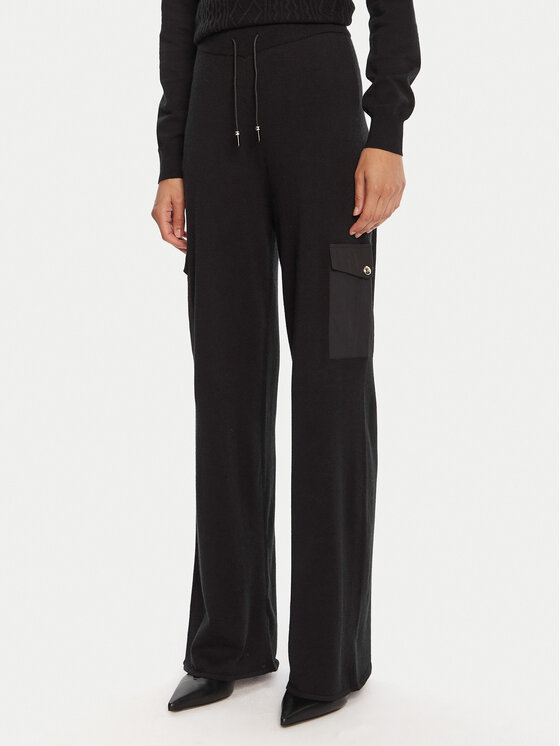 

Вязаные брюки regular fit TF5041 MS75L Liu Jo Sport, чёрный