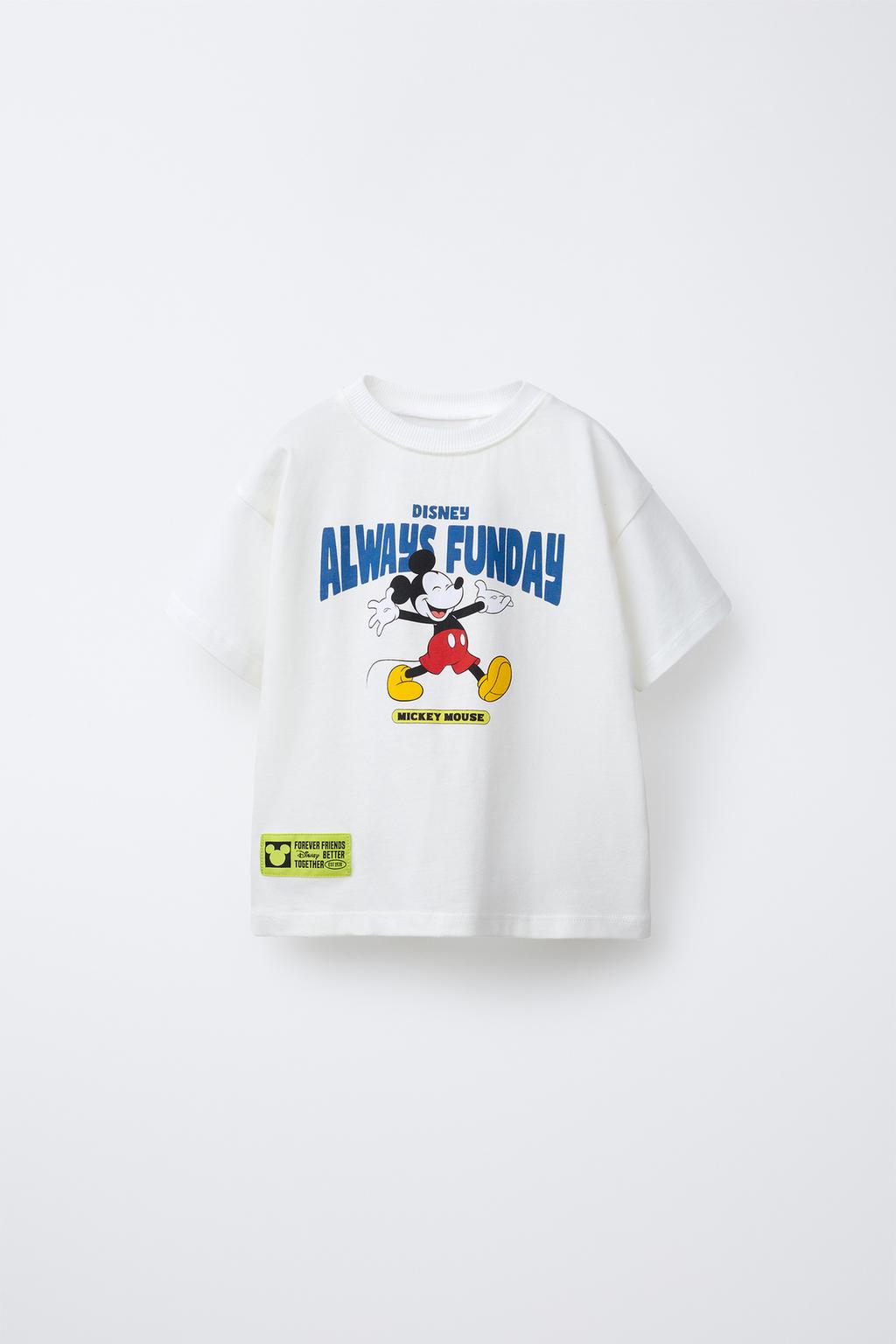 

Футболка с микки маусом disney ZARA, белый
