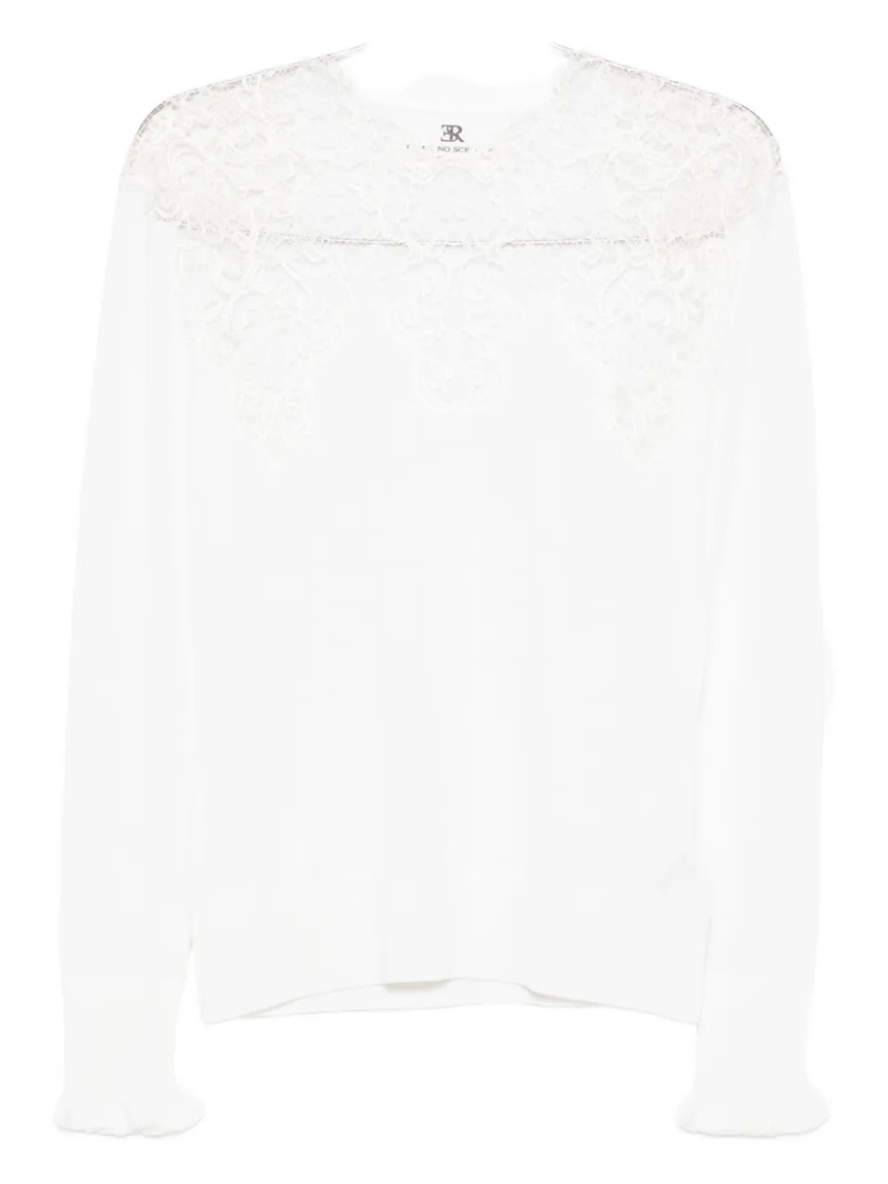 

Блузка Ermanno Scervino с кружевной вставкой, белый