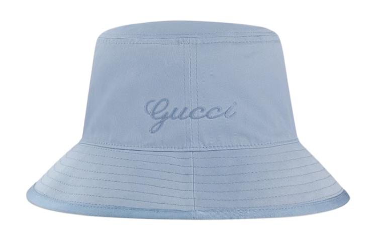 

GUCCI Хлопковая шляпа-ведро мужская синяя, Blue