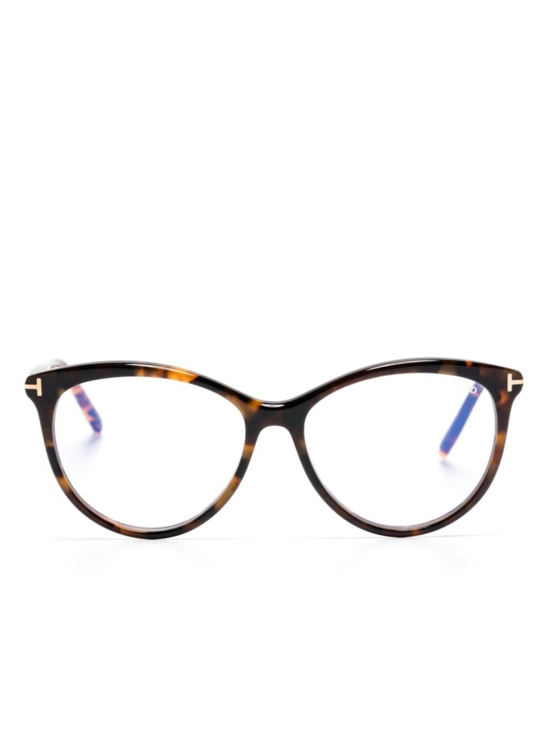 

TOM FORD Eyewear очки FT5990B в круглой оправе, коричневый
