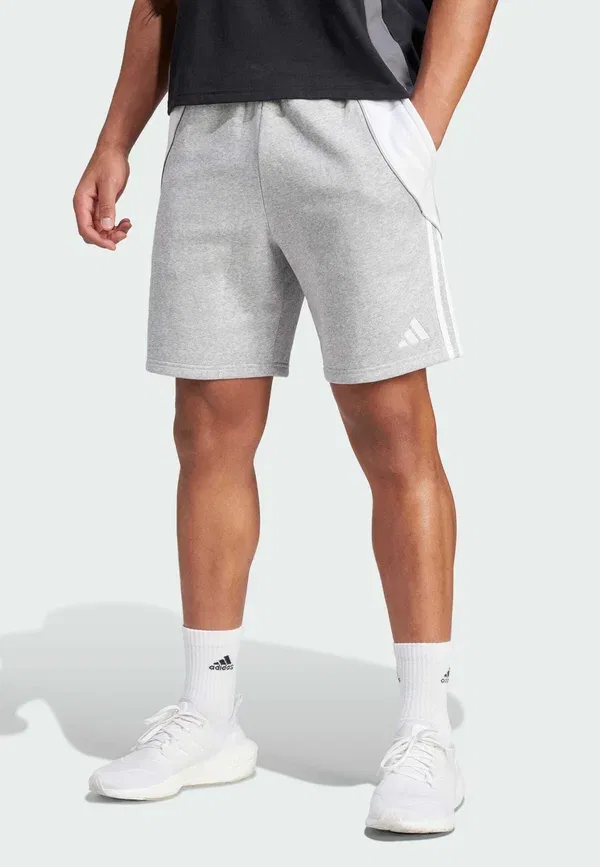 Шорты спортивные Adidas Performance Tiro24 sweat short, средне-серый меланж белый
