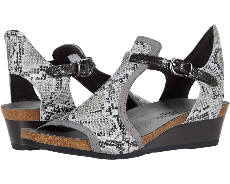 

Туфли Naot Fiona, цвет Gray Cobra Leather/Smoke Gray Nubuck/Metallic Onyx Leather