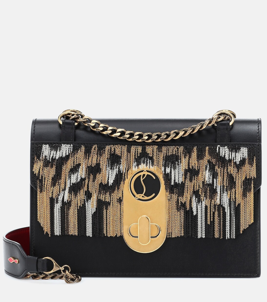 

Маленькая кожаная сумка через плечо elisa Christian Louboutin, черный