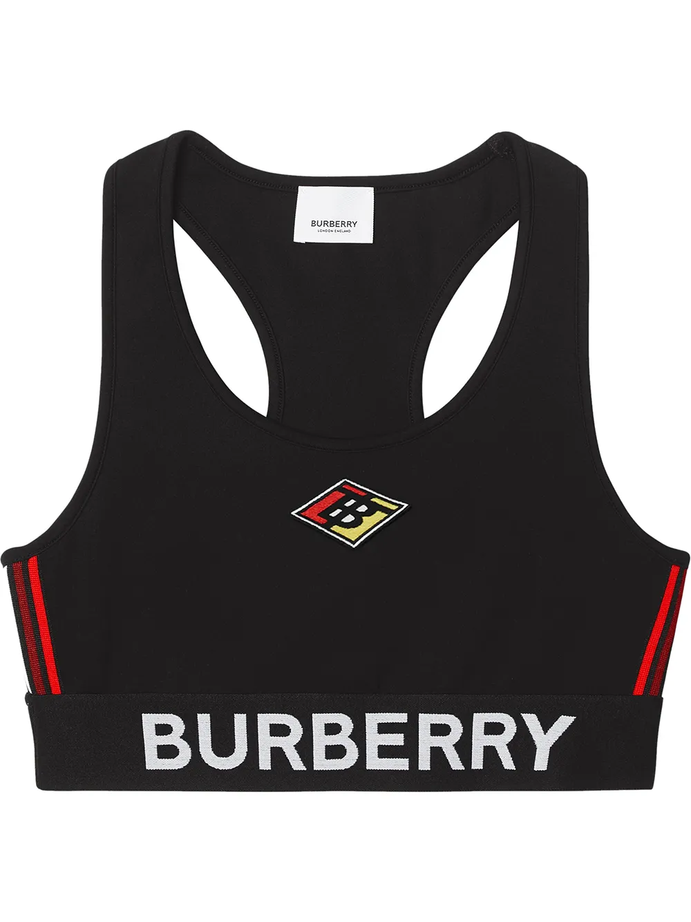 

Бюстгальтер из джерси с логотипом BURBERRY, черный