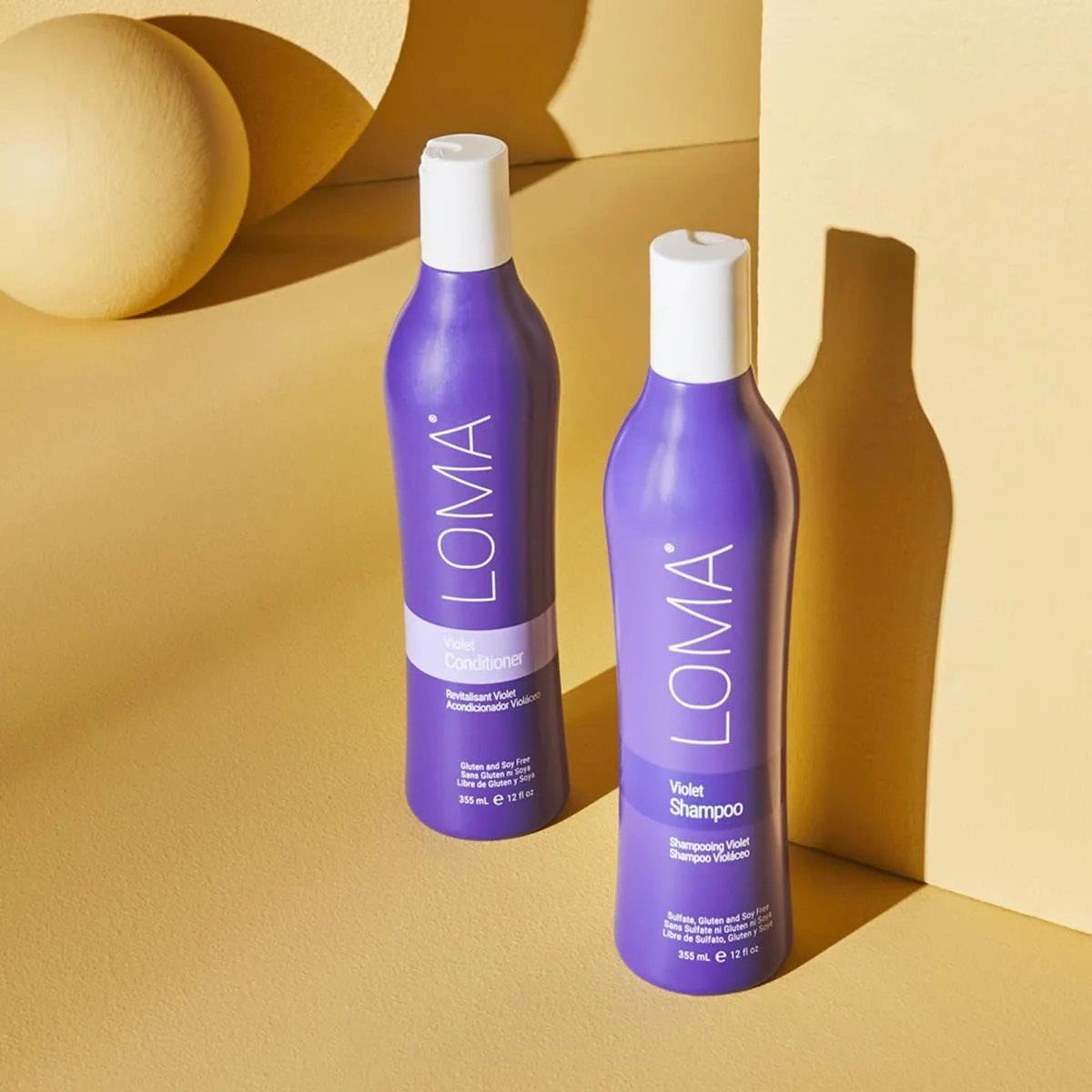 Шампунь Loma Hair Care Violet, аромат ванили и красного апельсина, 355 мл., Blue — фото 2