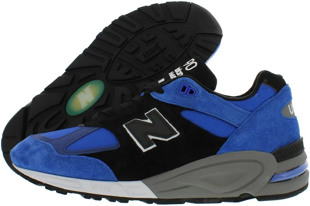 Мужские низкие кроссовки New Balance, размер M 990, произведено в США, Blue Black M990Pl2