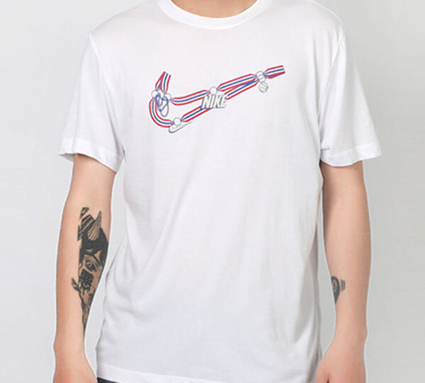 Футболка dri-fit swoosh basketball white Nike, белый — фото 4