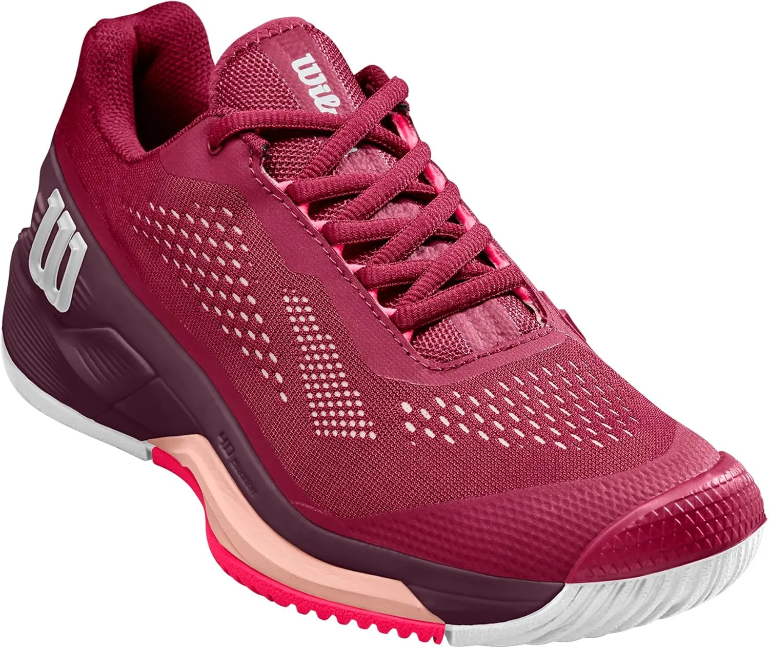 Мужские теннисные кроссовки Wilson Rush Pro 4.0, белый/красный — фото 2