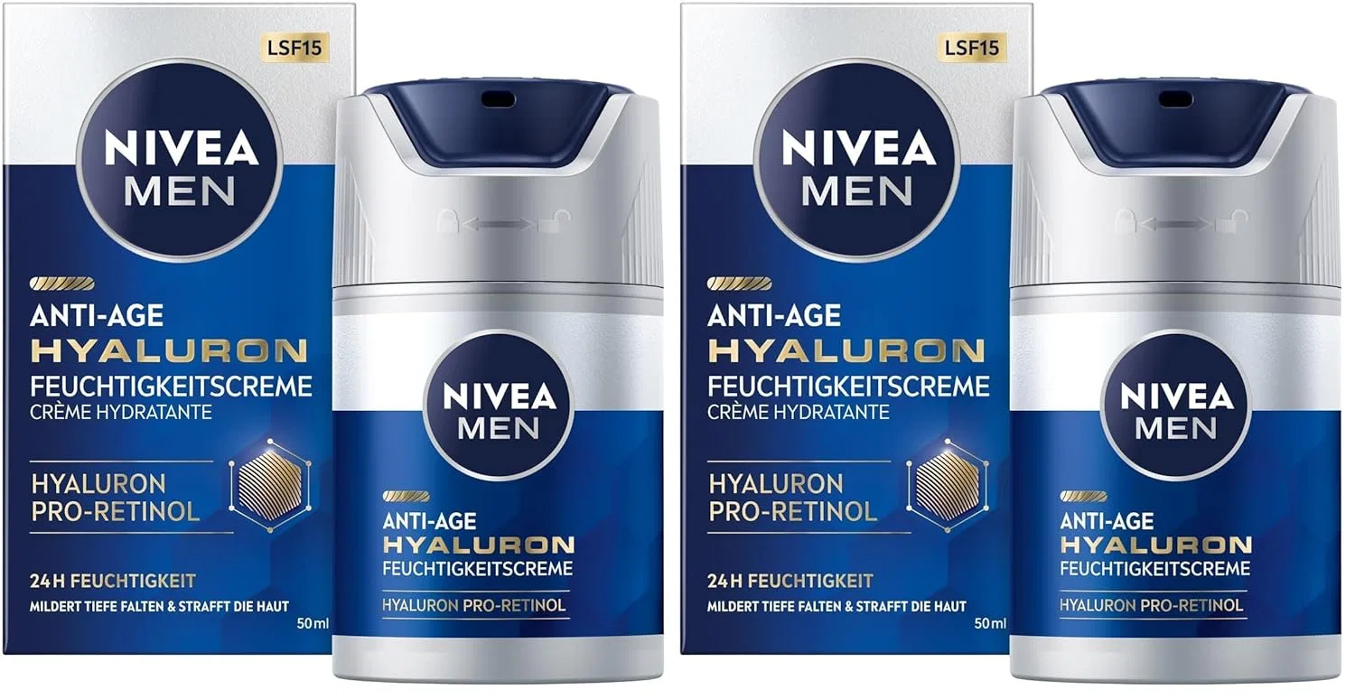 Крем для лица NIVEA MEN с гиалуроном и про-ретинолом, 50 мл (2 шт.) Nivea Men