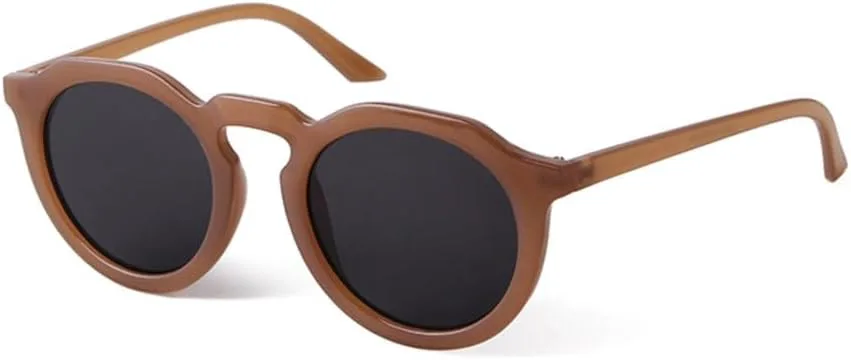 

Солнцезащитные очки для женщин в крупной оправе 2027 года, ретро-очки в круглой оправе, солнцезащитные очки Tide UV400 для женщин MTZJH, C5 Brown All Grey