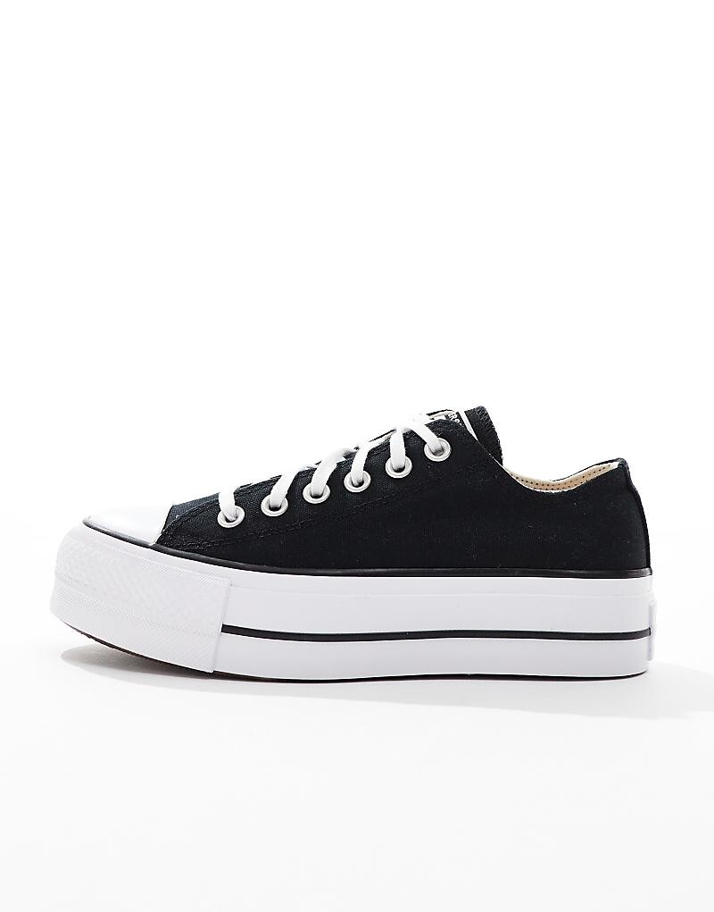 Черные кроссовки широкого кроя Converse Chuck Taylor All Star Lift Ox Wide Fit — фото 2