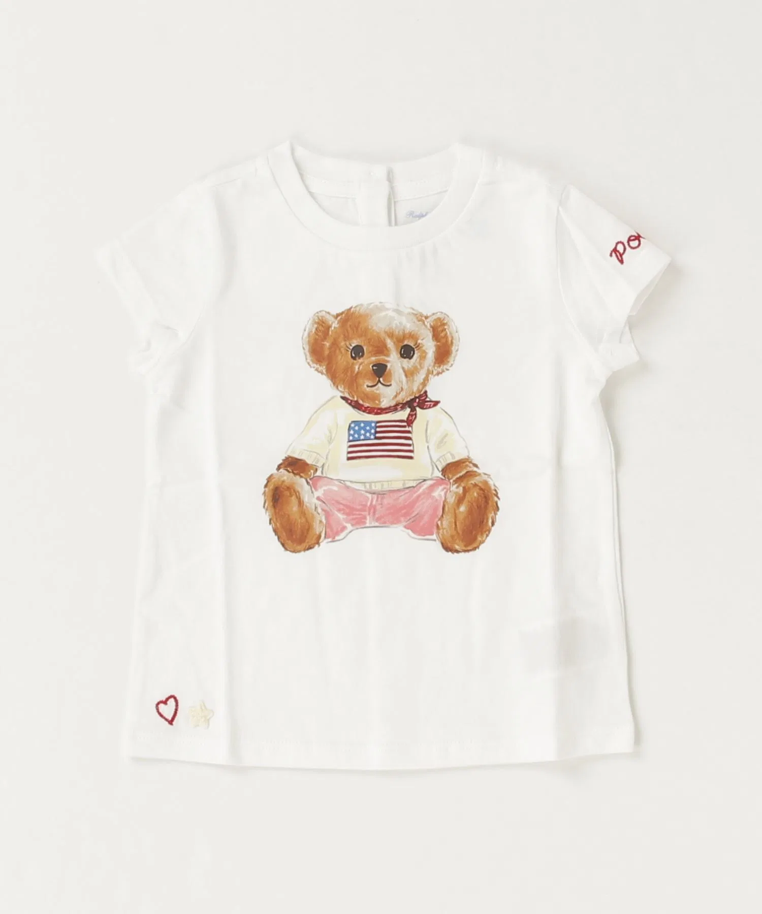 Детская футболка Polo Ralph Lauren с принтом медведя — фото 3
