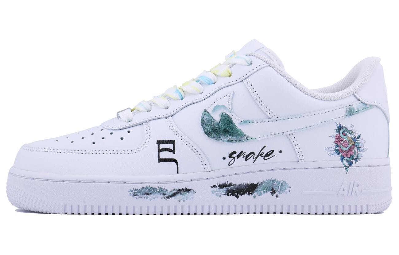 

Кроссовки Nike Air Force 1 Skateboarding Shoes Women's Low-top Green, белый