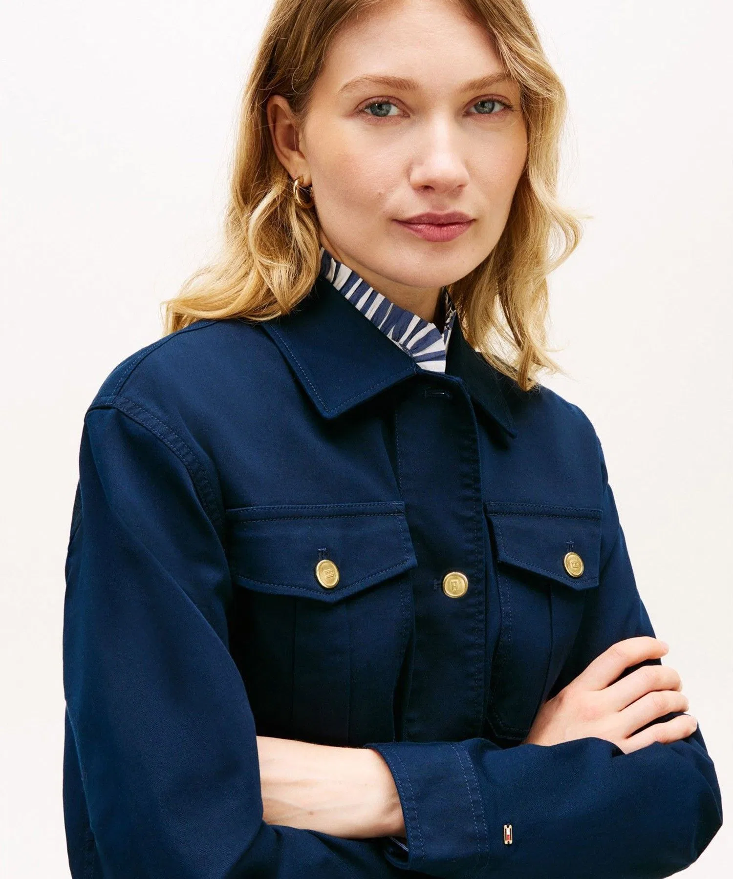 Женская куртка TOMMY HILFIGER Cotton Gold Button Field Jacket — фото 2