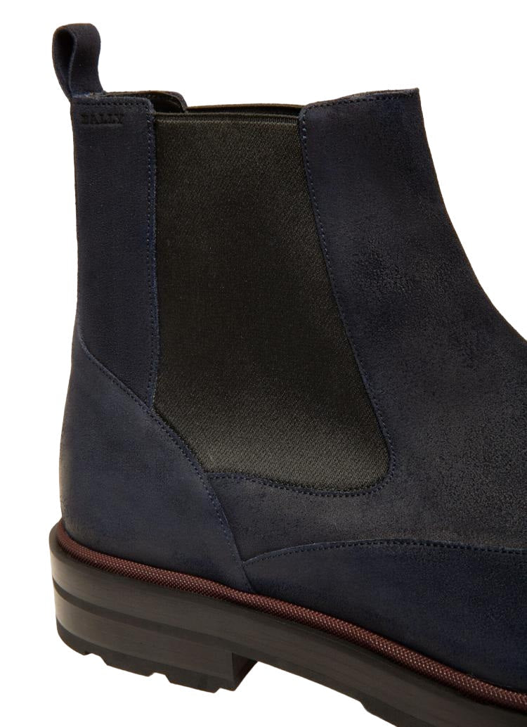Ботинки челси мужские Bally Corad 6239753 из натуральной замши цвета полуночи, синий — фото 2