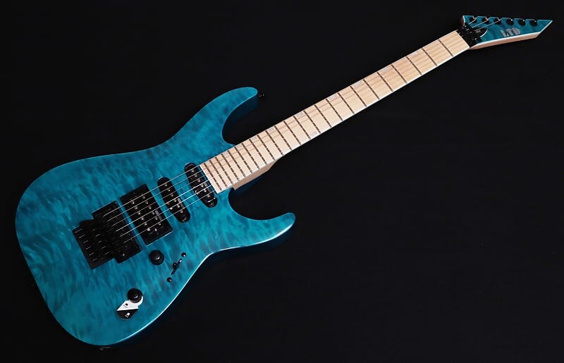 

Электрогитара ESP LTD MH-203QM Electric Guitar See Thru Blue - W/Setup & Bag