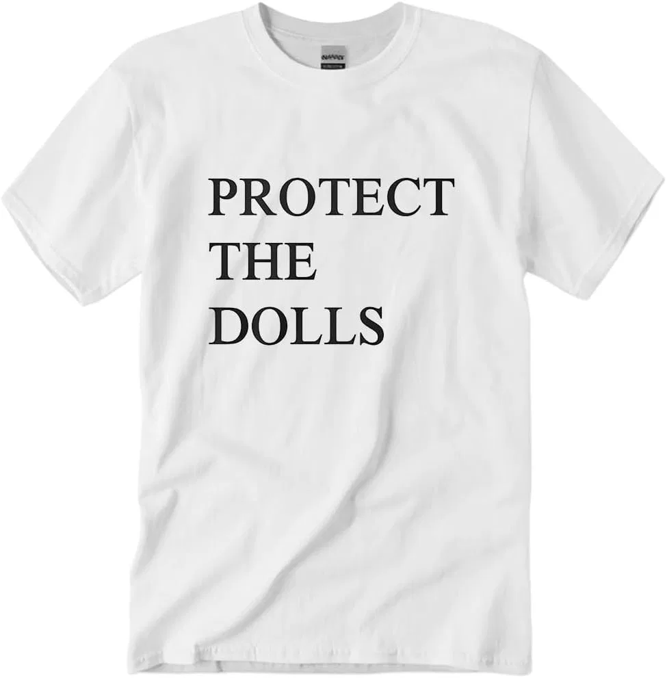 Футболка Protect The Dolls с забавной цитатой, унисекс, с принтом в виде букв, с коротким рукавом, графическим рисунком