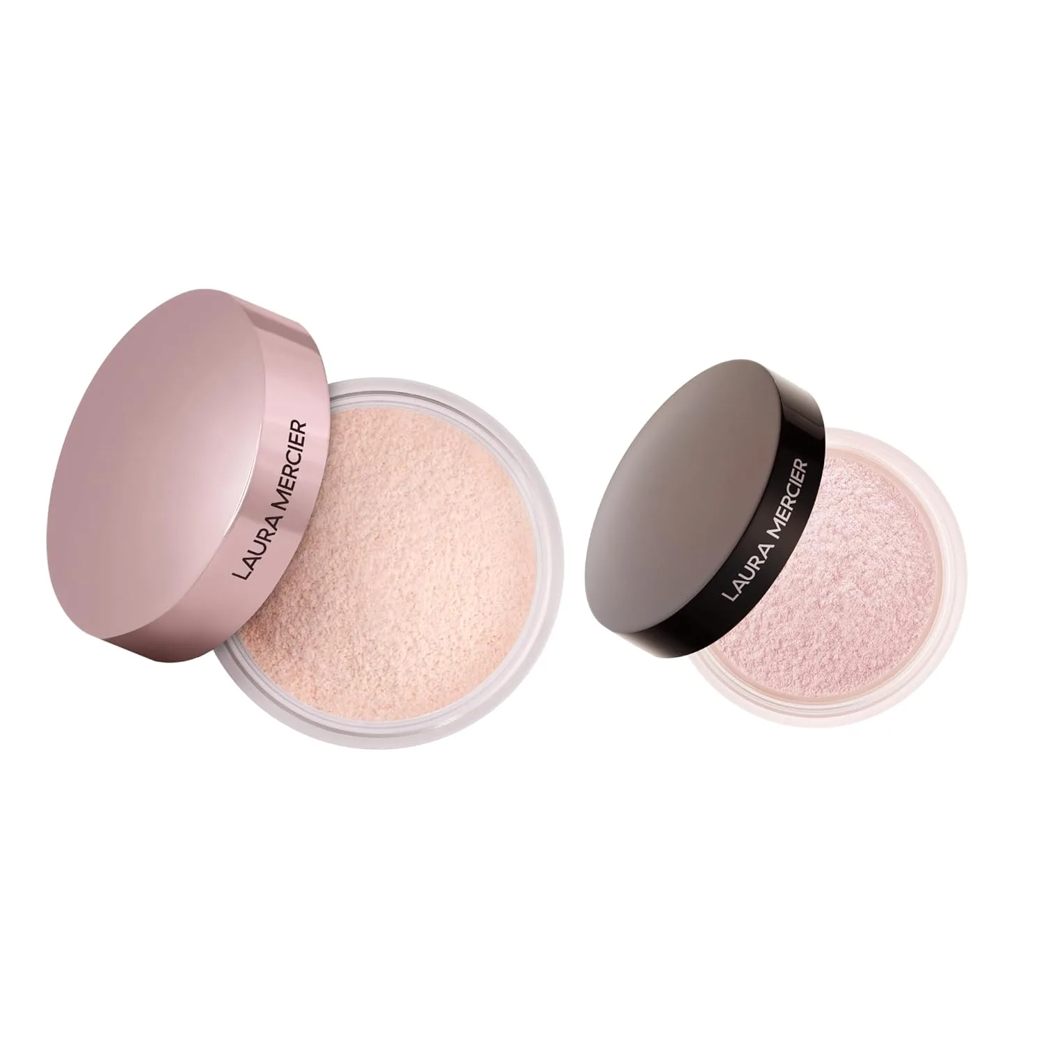 Рассыпчатая полупрозрачная фиксирующая пудра Laura Mercier в оттенке Tone-Up Rose и корректирующая пудра для области под глазами Secret Brightening Color Correcting Powder в оттенке Soft Pink Bundle.