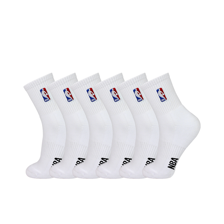 

Мужские носки до середины икры NBA, 6 пар, 2 упаковки (Черный)