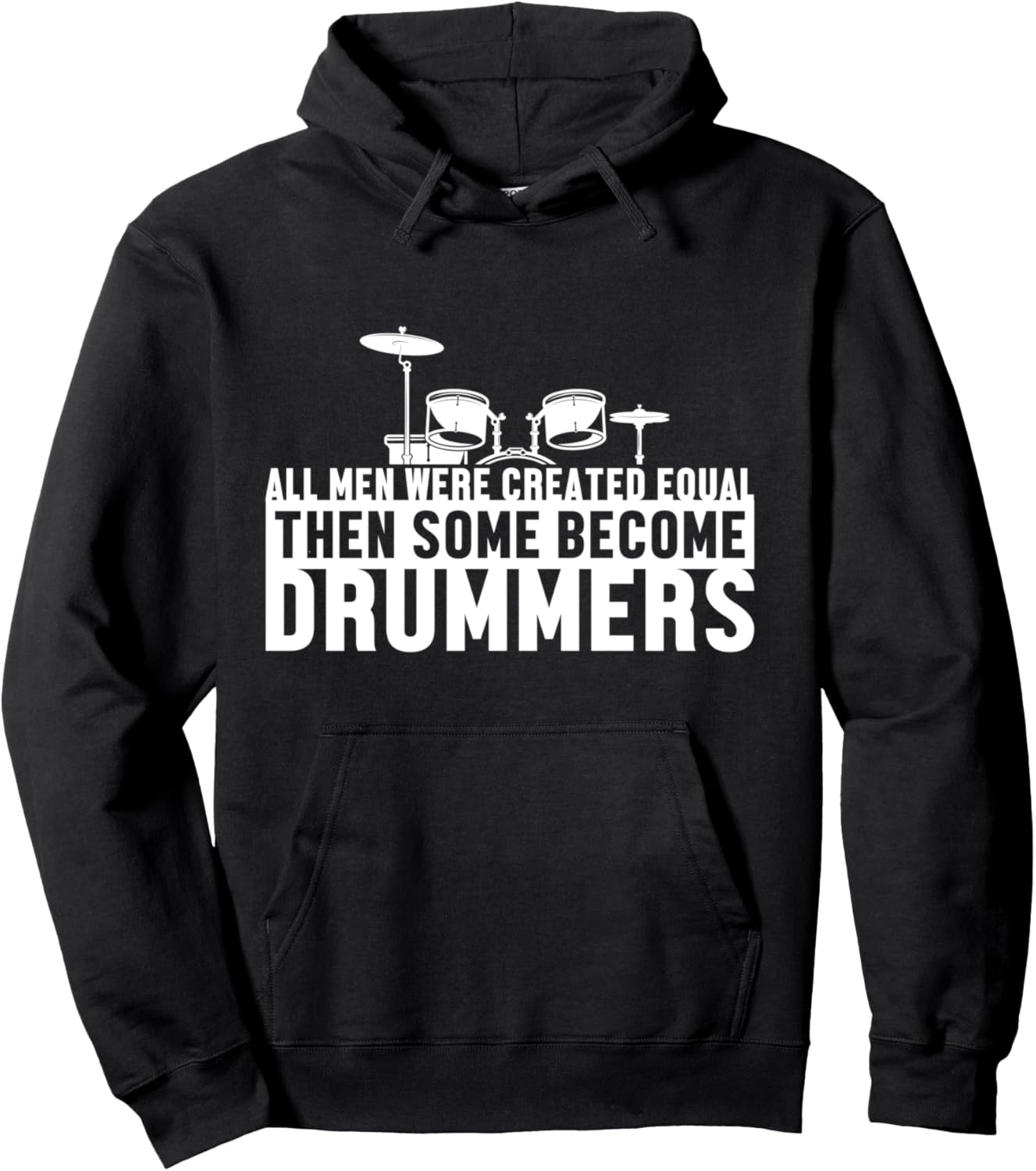 

Толстовка, Все мужчины в равной степени являются частью образа барабанщика в толстовке Black Musical Music Musician Drum Instrument Gift, черный