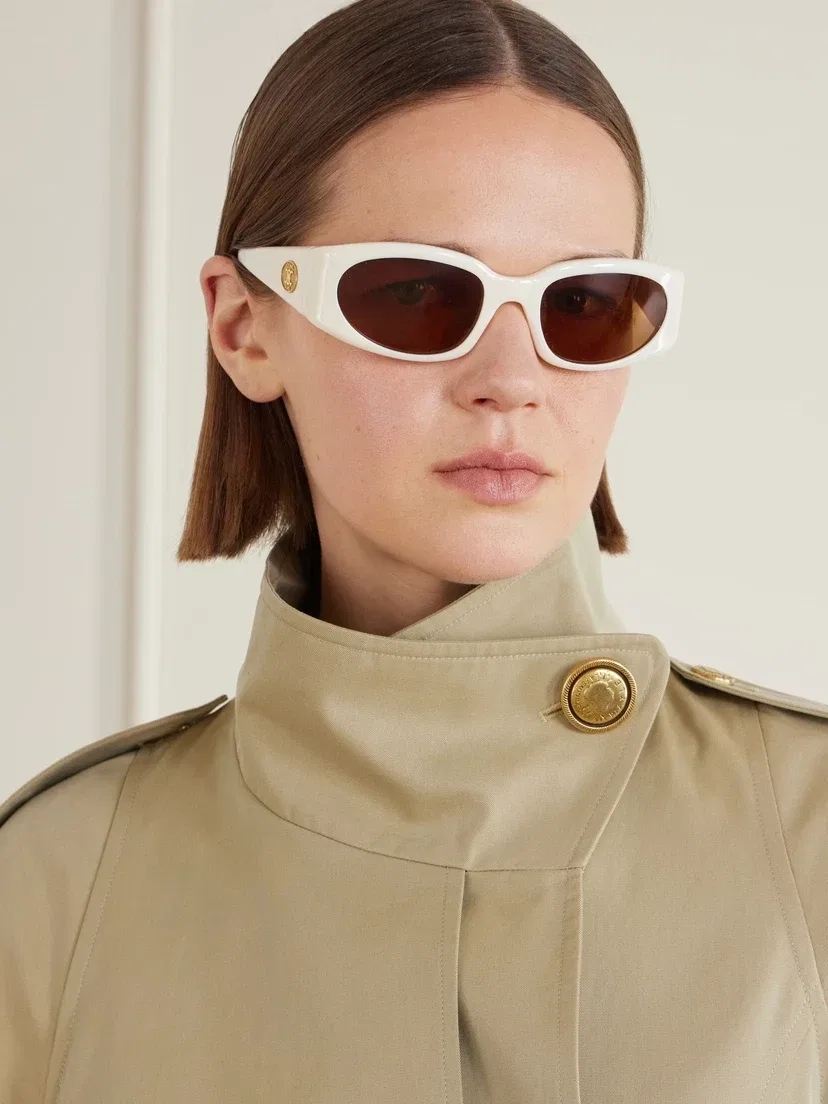 Круглые ацетатные солнцезащитные очки Journey CELINE EYEWEAR, белый — фото 2
