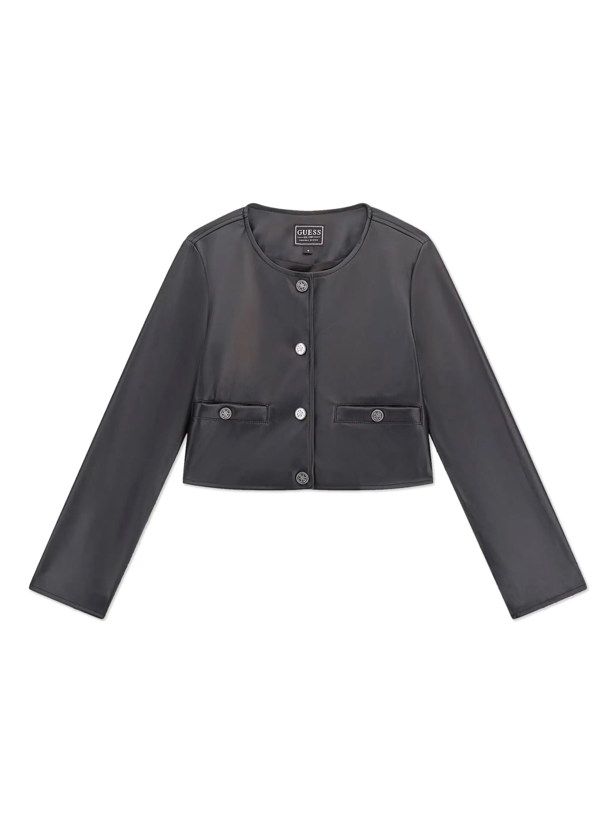 

Жакет из искусственной кожи Guess Kids, черный