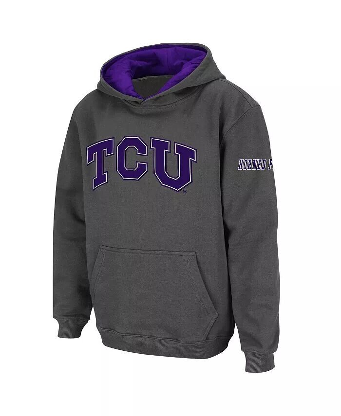 

Толстовка-пуловер Big Boys Charcoal TCU Horned Frogs с большим логотипом Colosseum