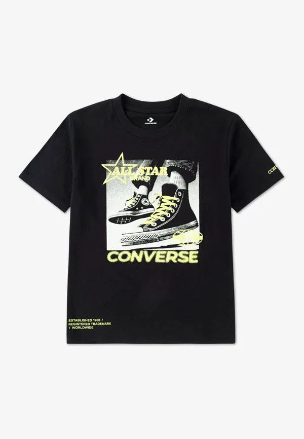Футболка с фотореалистичным принтом Converse, Black