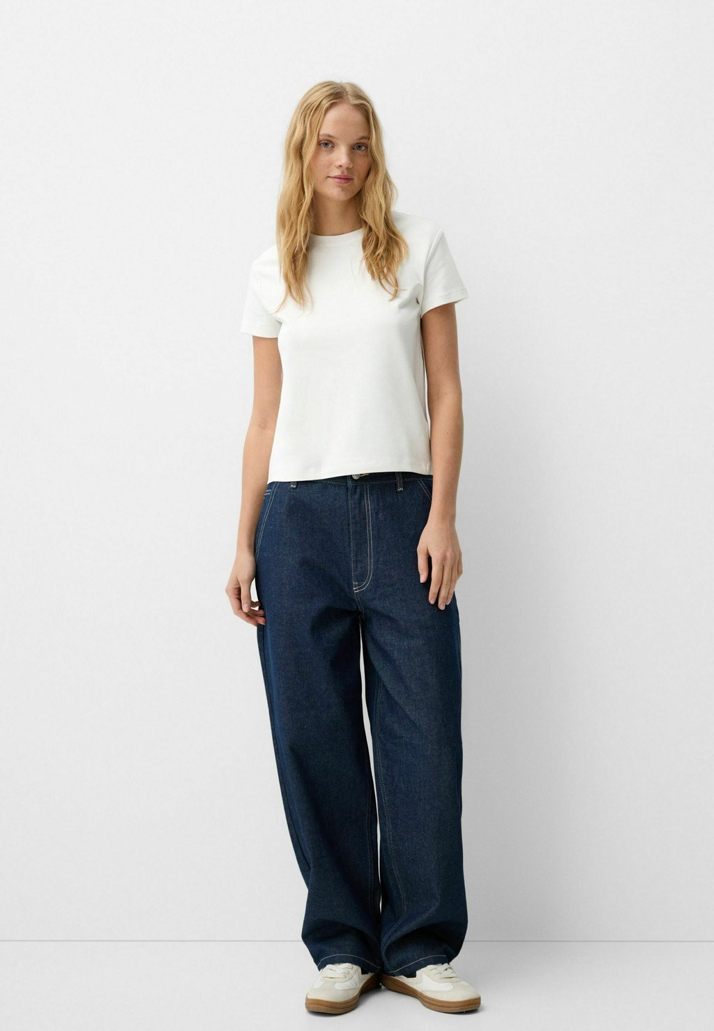 

Базовая футболка SHORT SLEEVE 2-PACK Bershka, белый
