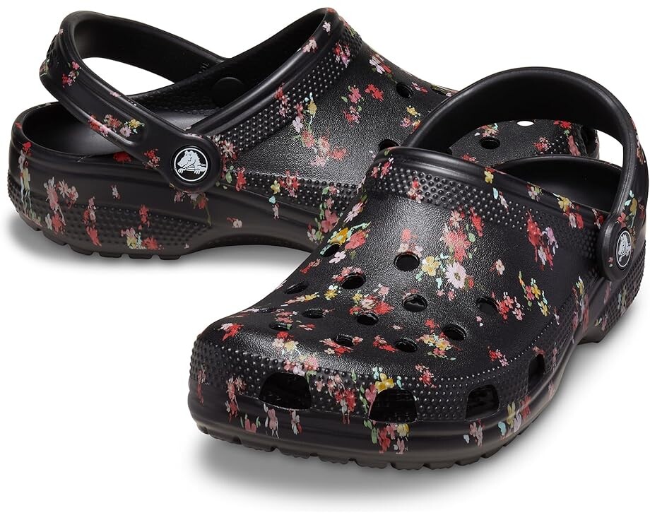 

Сабо Crocs Classic Clog - Seasonal Graphic, цвет Black Ditsy