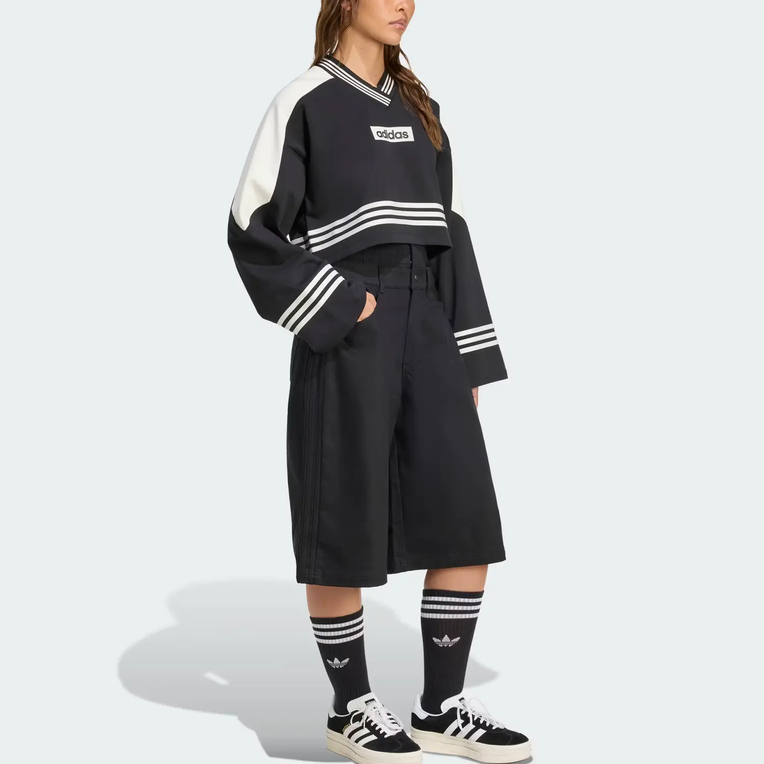 Шорты Adidas с вышитым логотипом Adidas Originals, черный — фото 4