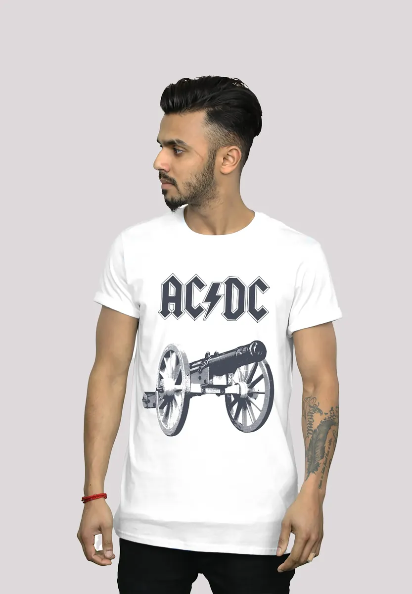 

Футболка F4NT4STIC "ACDC Cannon Tie Dye для детей и мужчин", принт, белый