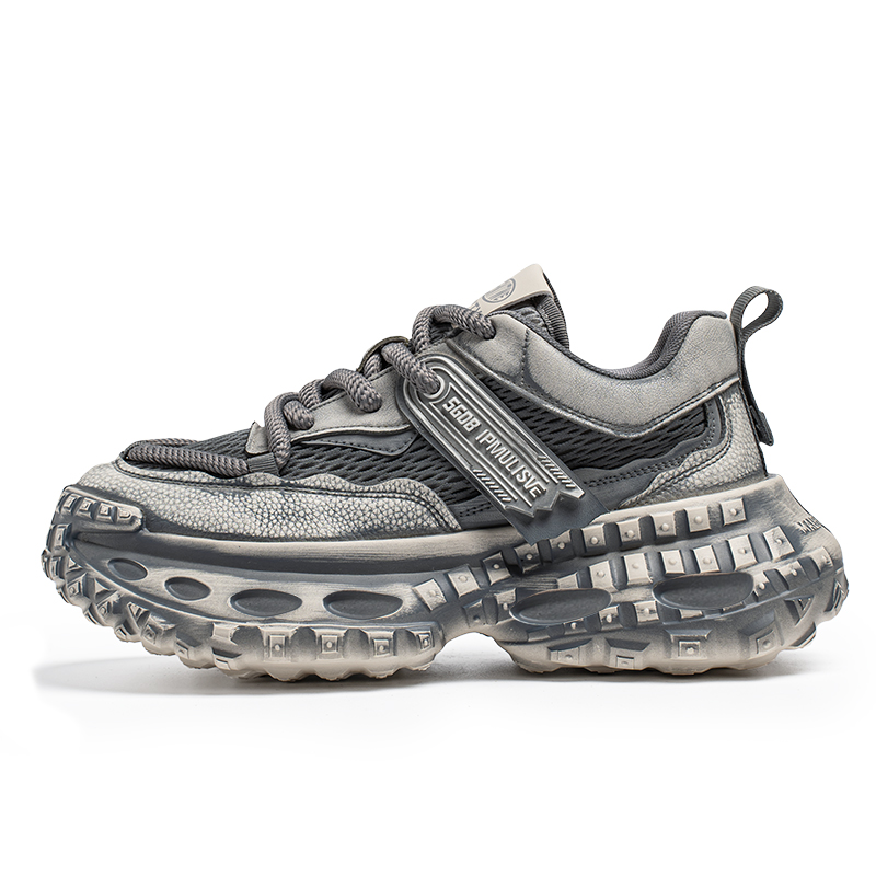 

JANECO Серые массивные кроссовки мужские Low Top, цвет Gray