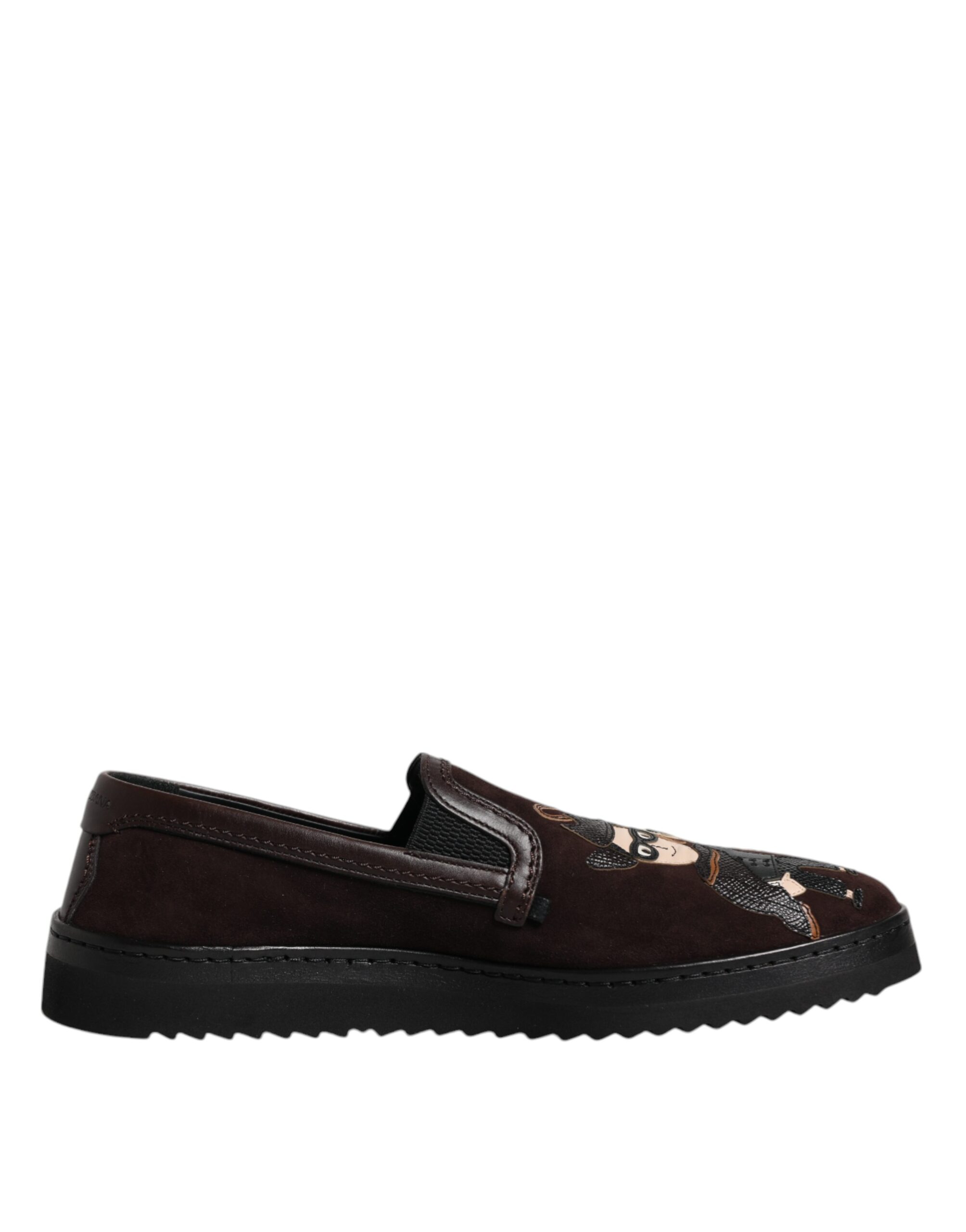

Коричневые замшевые туфли DG Family Slip On Flats Dolce & Gabbana