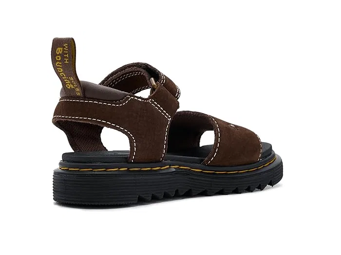 Сандалии с цветочным декором Marlowe Flower J Dr. Martens Kid's Collection, Dark Brown — фото 4
